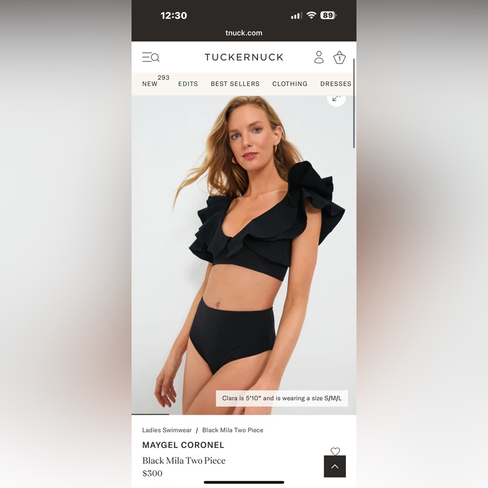 Tuckernuck Black Ruffled Sleeveless Bodysuit